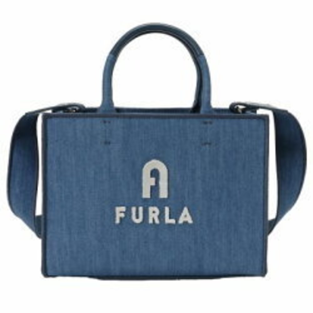 Furla Opportunity Tote Blue Crossbody Denim Bag - Picture 2 of 3